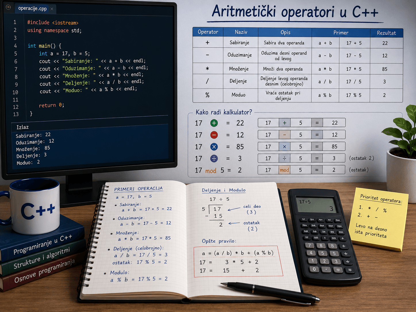 21. Aritmetički operatori u C++