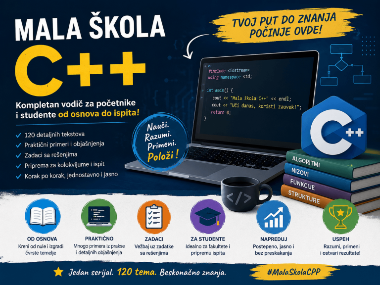 Mala škola C++ - od prvog reda koda do sigurnog znanja